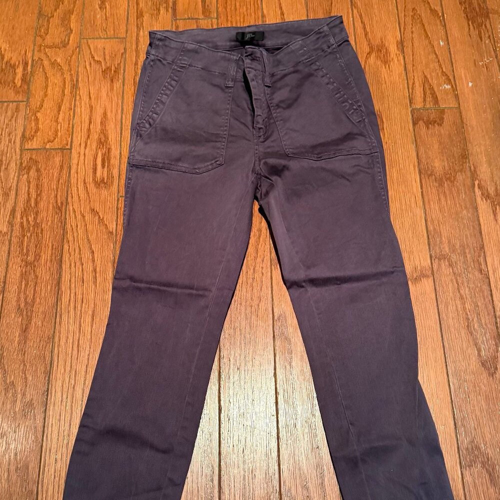 J Crew Cotton Blend Twill Pants Size 25 Petite Stretchy Cropped Dark Gray